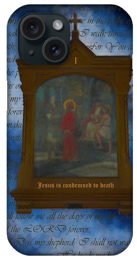 Easter iPhone Case featuring the digital art I Jesus Is Condemned To Death by Joan Stratton