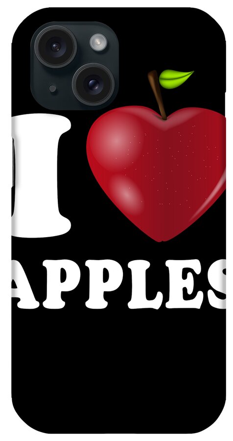Cool iPhone Case featuring the digital art I Love Apples by Flippin Sweet Gear