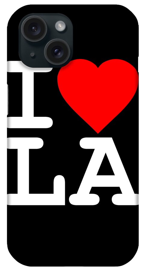 California iPhone Case featuring the digital art I Love LA Los Angeles by Flippin Sweet Gear