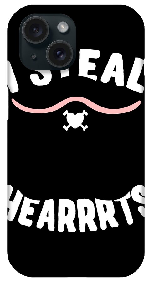Cool iPhone Case featuring the digital art I Steal Hearrrts Valentines Pirate by Flippin Sweet Gear