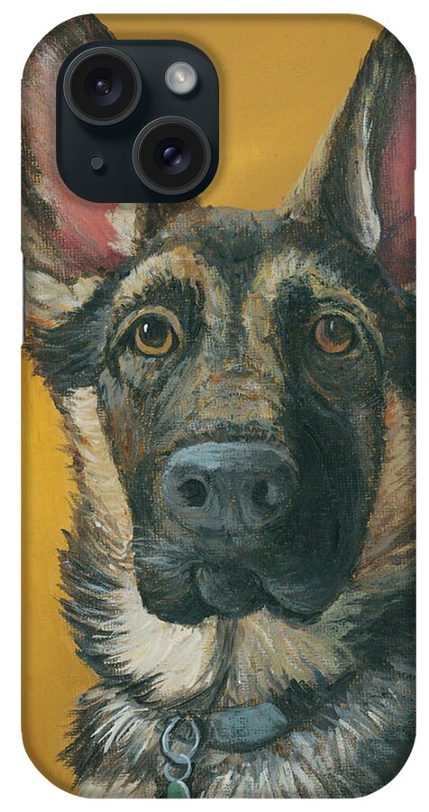 Dog iPhone Case featuring the painting Iashma by Darice Machel McGuire
