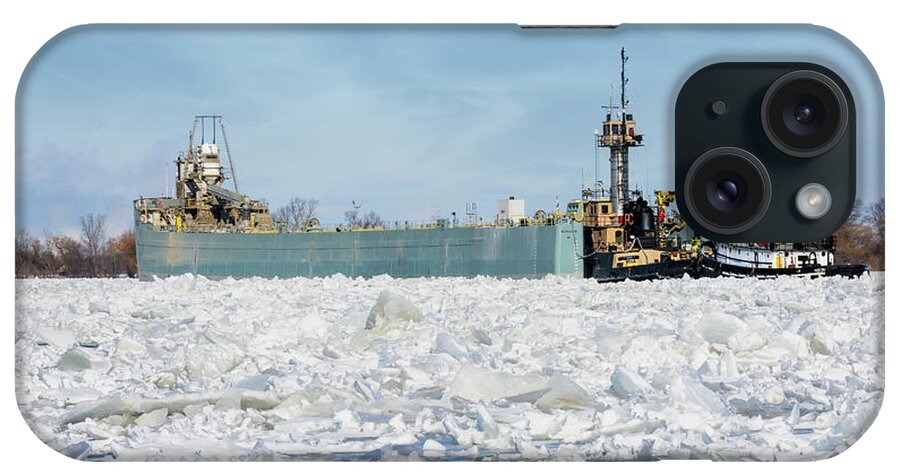 Landscapes iPhone Case featuring the photograph Ice Flow St Clair River by LeeAnn McLaneGoetz McLaneGoetzStudioLLCcom