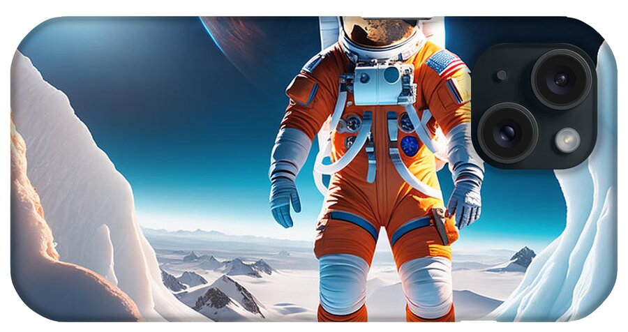 Astronaut iPhone Case featuring the digital art Ice Planet by Manjik Pictures
