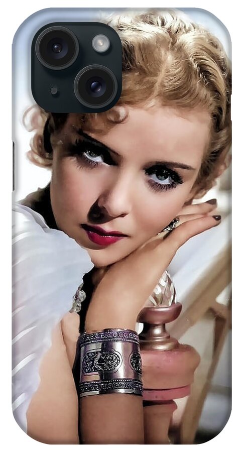 Ida Lupino Portrait iPhone Case featuring the digital art Ida Lupino Portrait by Chuck Staley