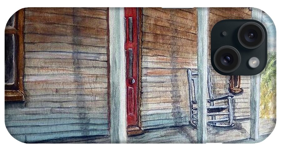 Porch iPhone Case featuring the painting If This Old Porch Could Talk by Kelly Mills