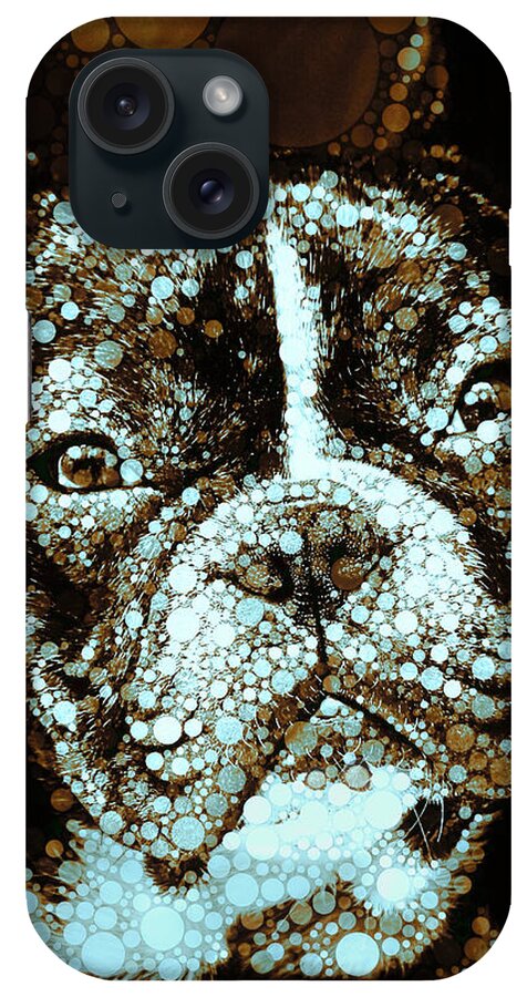 Frenchie iPhone Case featuring the mixed media I'm Innocent I Tell Ya by Susan Maxwell Schmidt