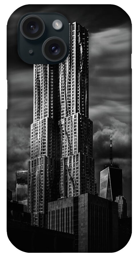In Heaven iPhone Case featuring the photograph In Heaven - 8 Spruce Street Building - New York by Gehry by Agustin Uzarraga