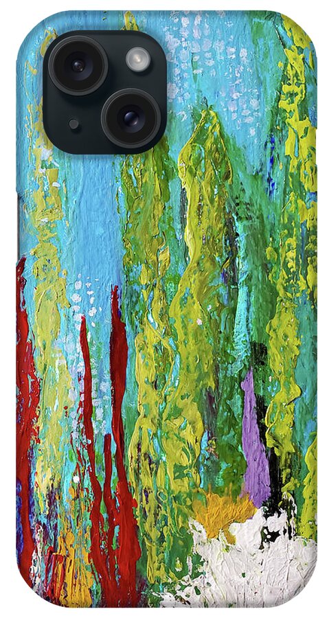 Abstract iPhone Case featuring the painting In the Depths 4 by Sharon Williams Eng