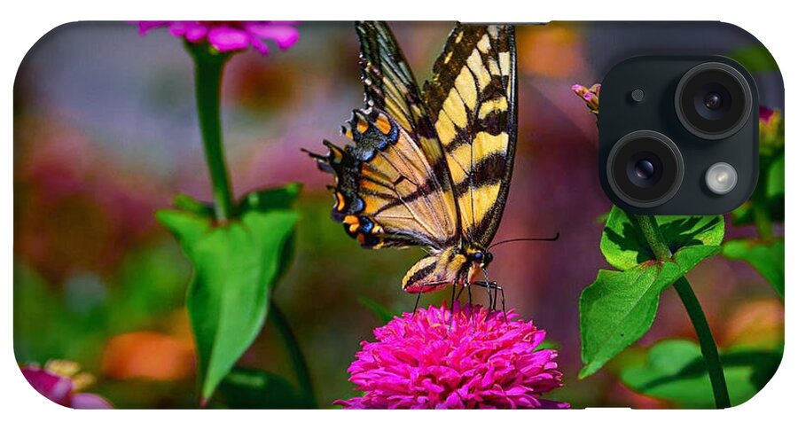 Butterfly iPhone Case featuring the photograph In the Garden by Carolyn Mickulas