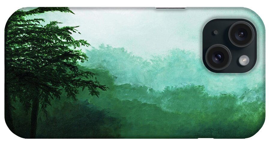 Boats In The Mist iPhone Case featuring the painting IN THE MISTY MORNING-Prints-Decor-More-3 by Mary Grden