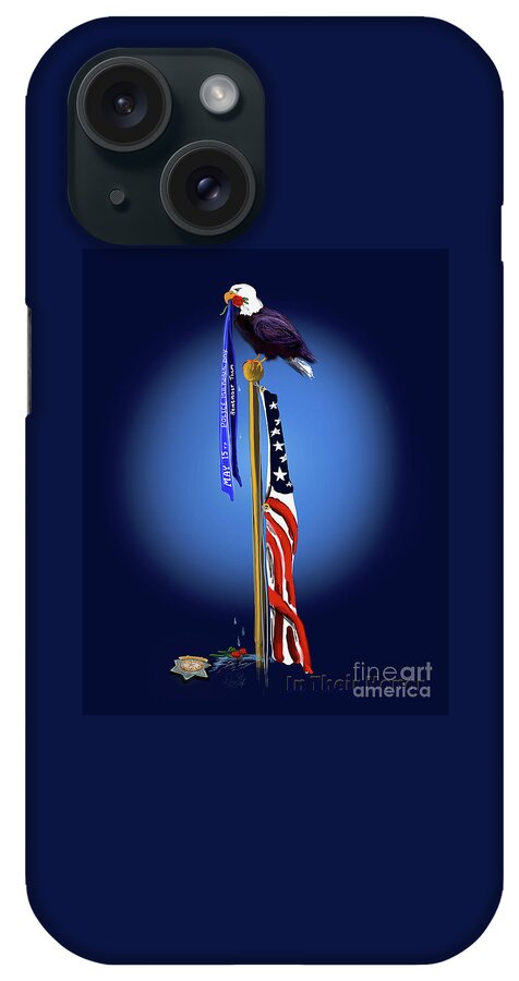 Law Enforcement iPhone Case featuring the digital art In Their Honor by Doug Gist
