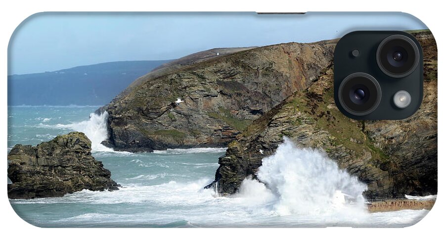 Portreath iPhone Case featuring the photograph Incoming Tide at Portreath by Terri Waters