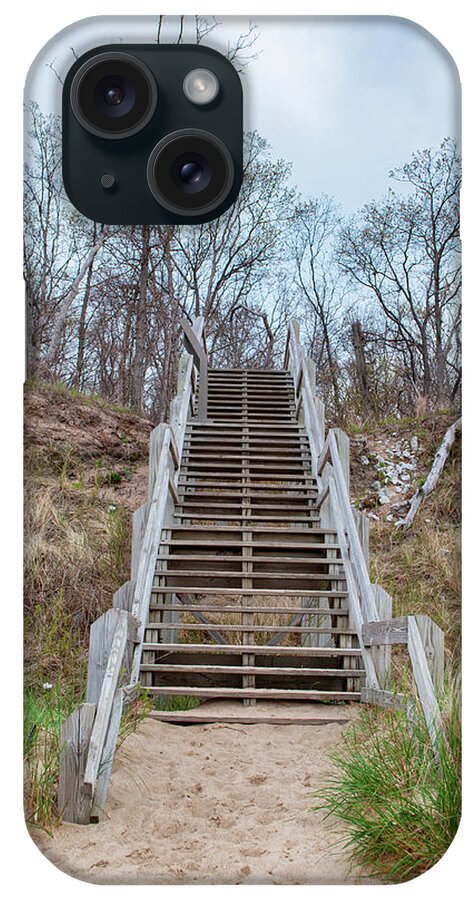 Indiana Dunes National Lakeshore iPhone Case featuring the photograph Indiana Dunes Steps by Kyle Hanson