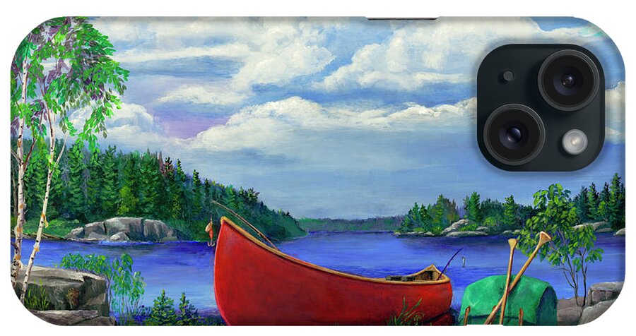 Canoe iPhone Case featuring the digital art Inhospitable by Joe Baltich