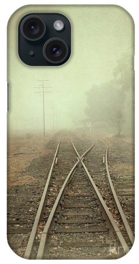 Railway iPhone Case featuring the photograph Into the Fog #2 by Elaine Teague
