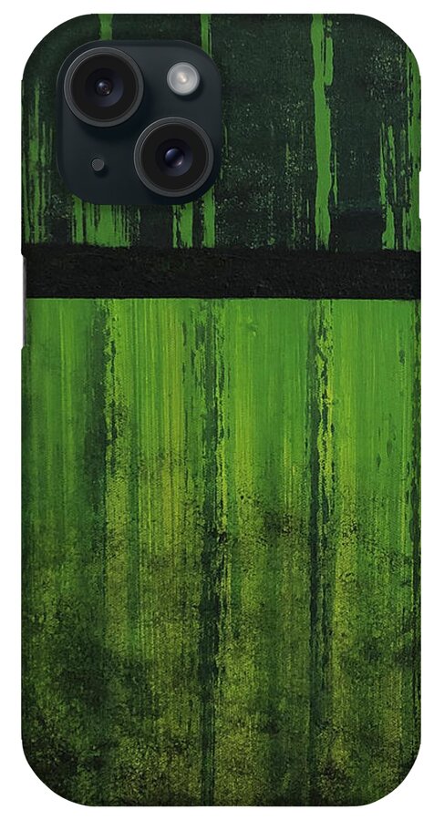 Abstract iPhone Case featuring the painting Into the Weeds by Amanda Sheil