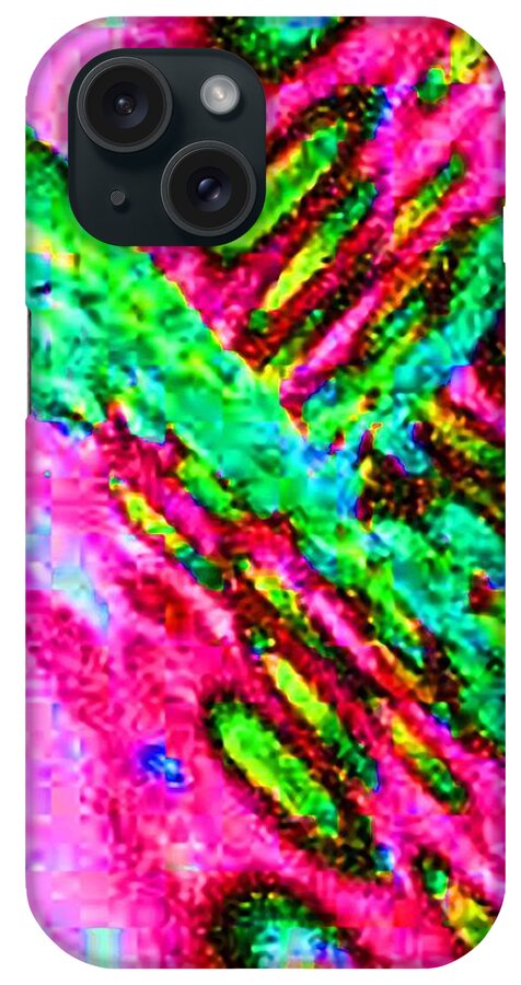 Green iPhone Case featuring the digital art Intrusion by Gabby Tary