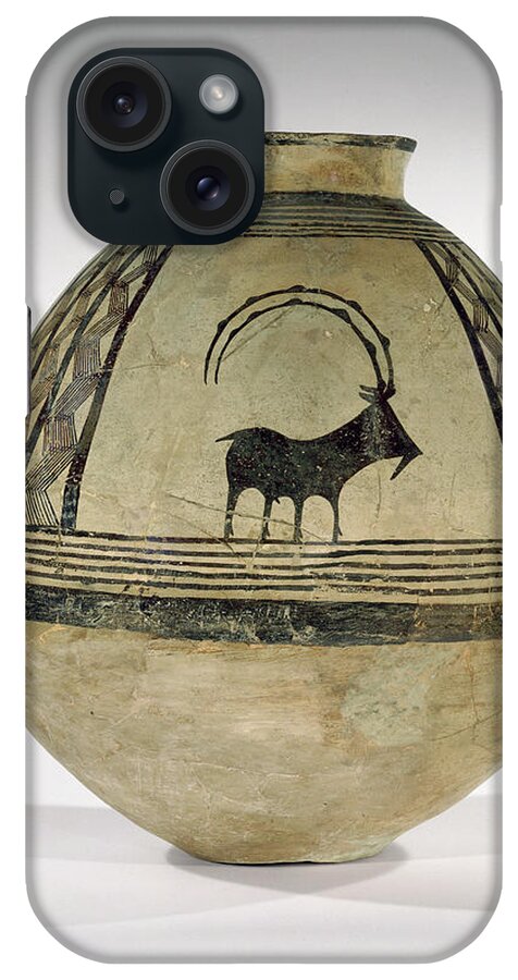 4th Millenium B. C. iPhone Case featuring the ceramic art Iranian Storage Jar by Granger