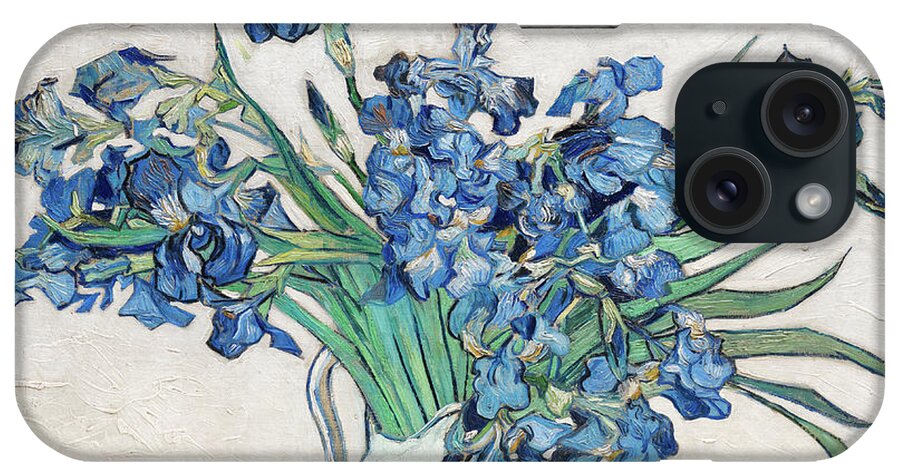 Vincent Van Gogh iPhone Case featuring the painting Irises, 1890, Vincent Van Gogh by Kithara Studio