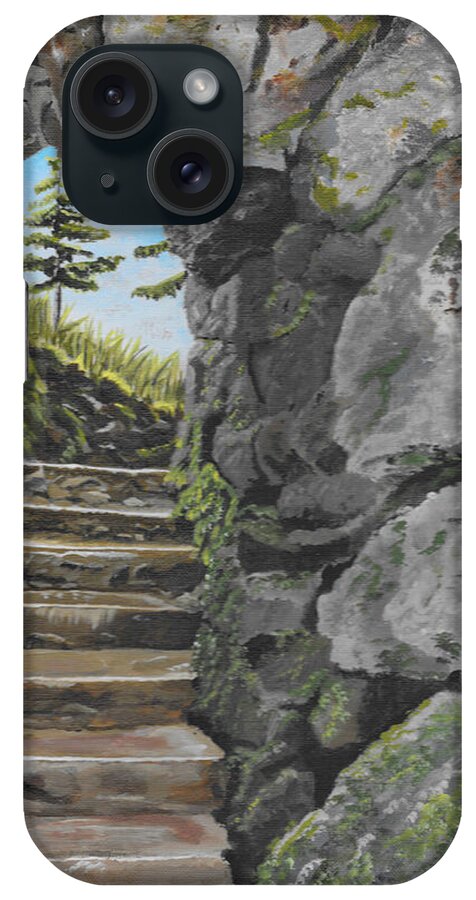Ireland iPhone Case featuring the painting Irish Stairs by David Bigelow