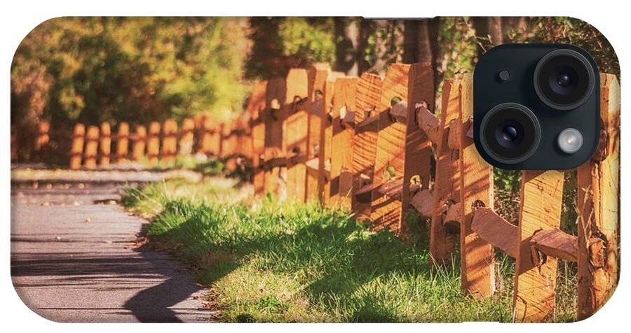 Ironton iPhone Case featuring the photograph Ironton Rail Trail Wooden Fence by Jason Fink