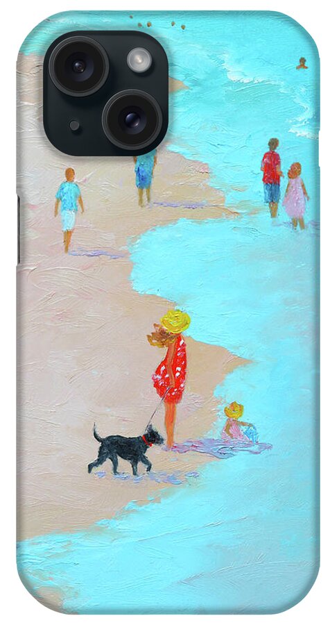 Beach iPhone Case featuring the painting It's summer again by Jan Matson