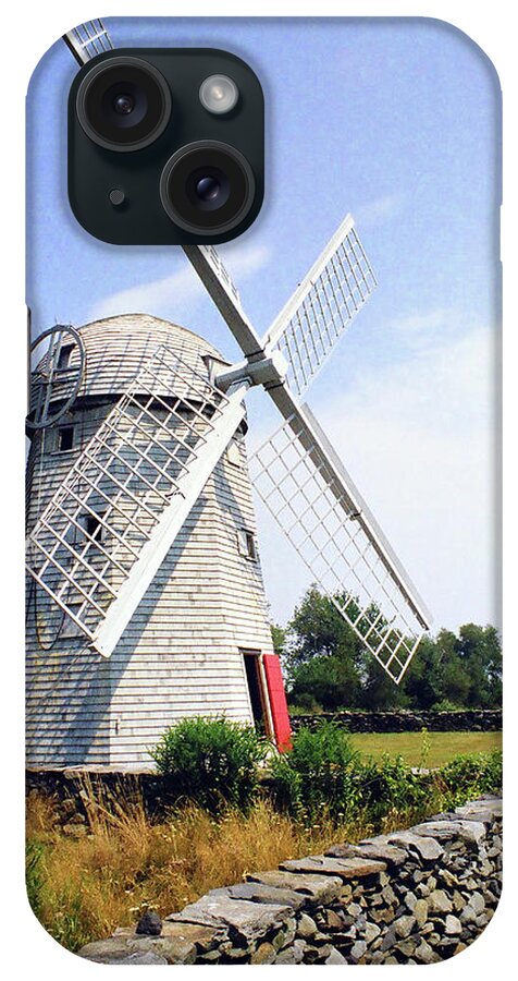 Building iPhone Case featuring the photograph Jamestown Windmill by Jim Feldman
