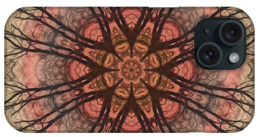 Mandala iPhone Case featuring the digital art January Sunrise Mandala by Beth Venner