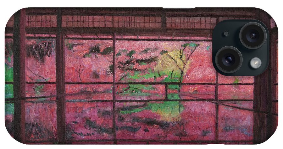 Japan iPhone Case featuring the painting Japanese Autumn Garden by Masami IIDA