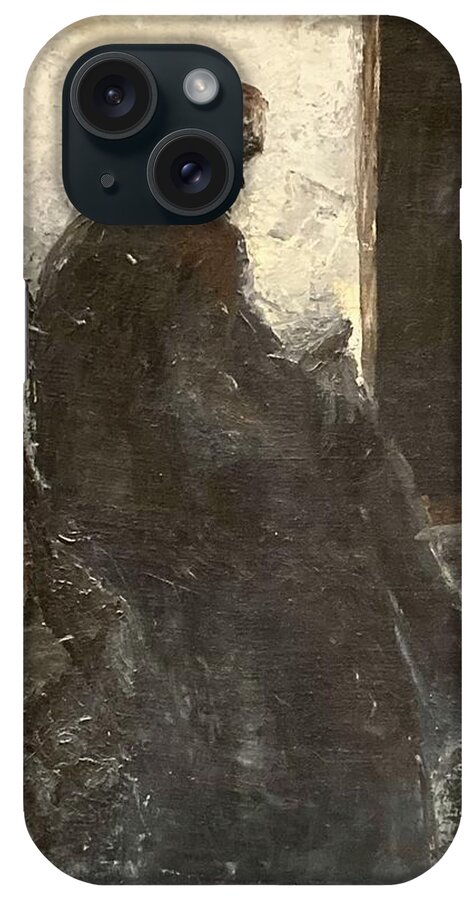 Figure iPhone 15 Case featuring the painting Jerusalem Elder by David Euler