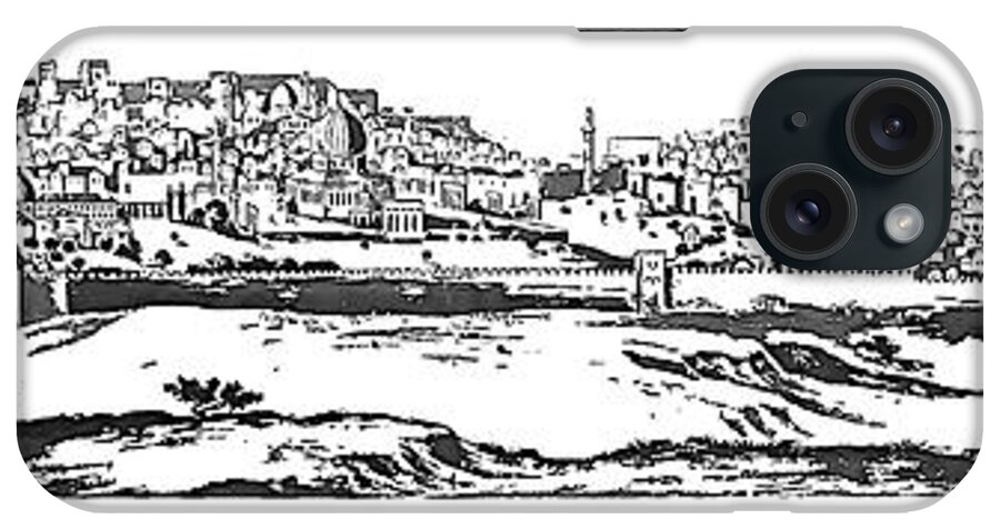 Jerusalem iPhone Case featuring the photograph Jerusalem in 1823 by Munir Alawi