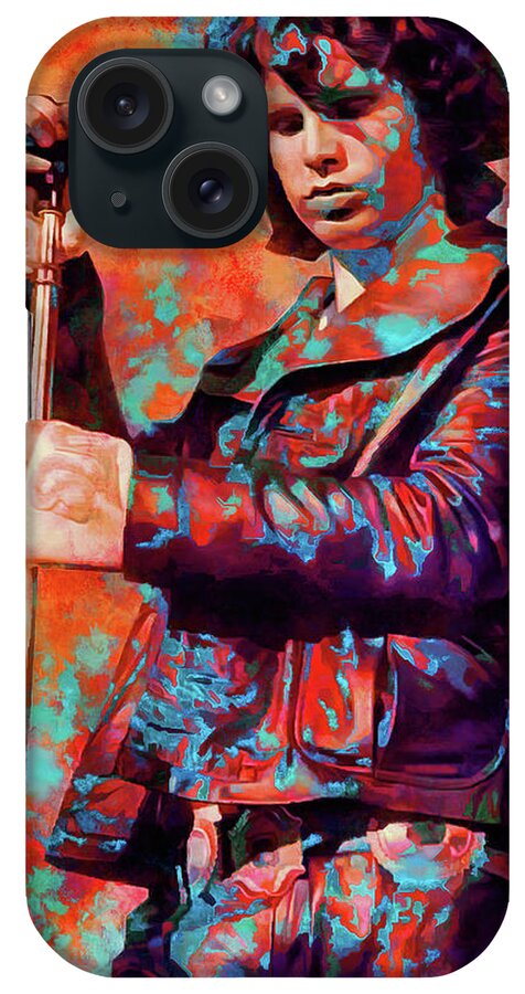 Jim Morrison iPhone Case featuring the mixed media Jim Morrison Tribute Art Soul Kitchen by The Rocker Chic