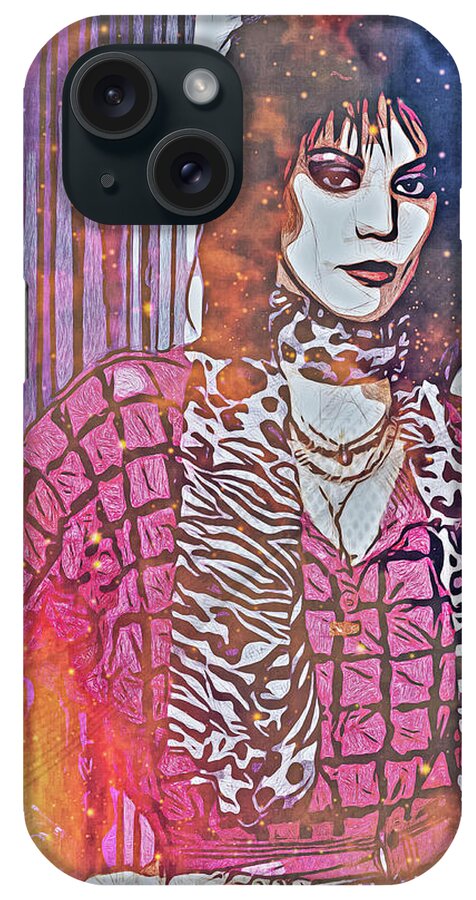 Joan Jett iPhone Case featuring the digital art Joan of the Jungle by Christina Rick