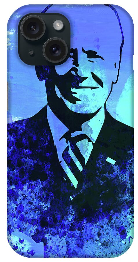 Joe Biden iPhone Case featuring the digital art Joe Biden Watercolor I by Naxart Studio