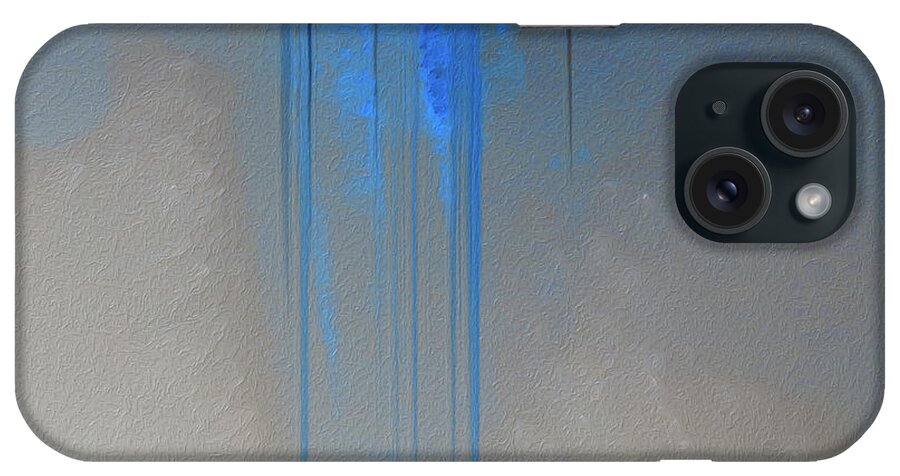 Blue iPhone Case featuring the painting John 11 35. Jesus Wept. by Mark Lawrence