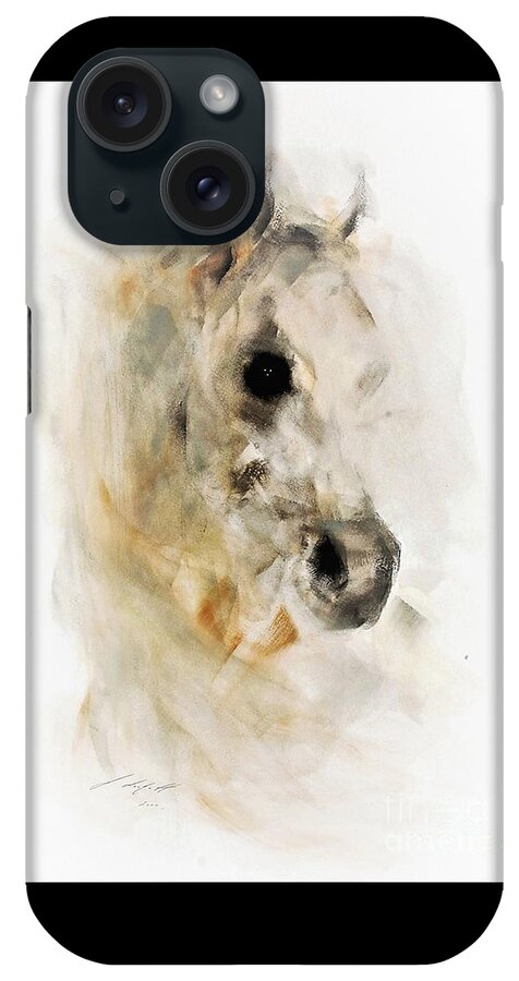 Horse iPhone Case featuring the painting Johnny by Janette Lockett
