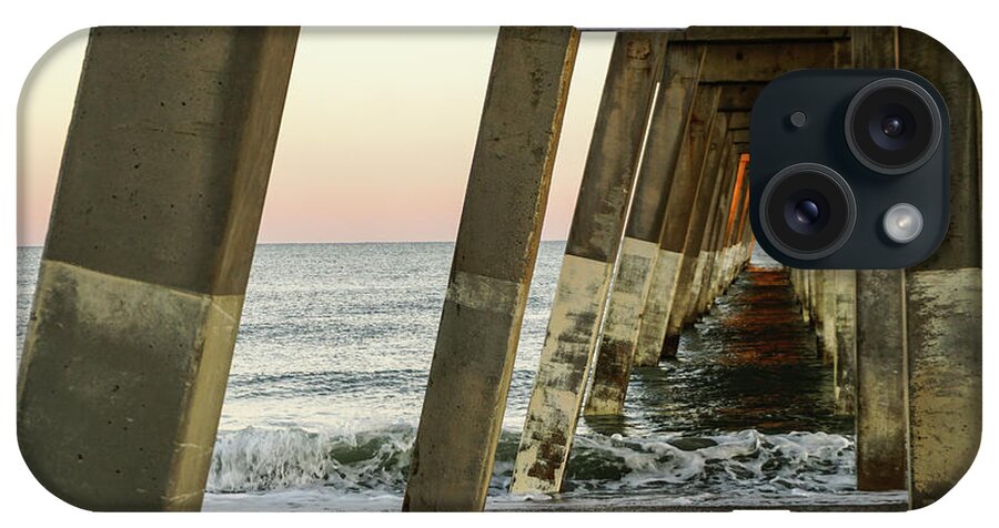 Pier iPhone Case featuring the photograph Johnny Mercer's Pier at Golden Hour by Tana Reiff