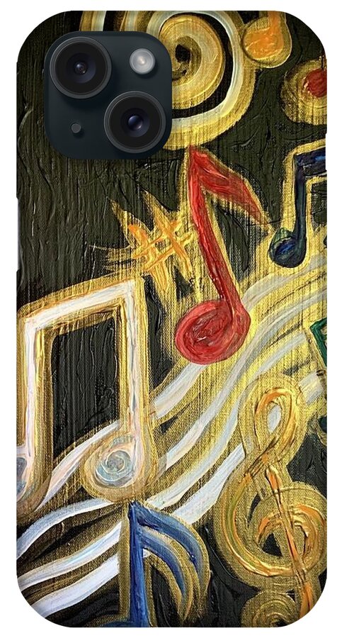 Joy Of Music iPhone Case featuring the painting Joy of Music by Michelle Pier