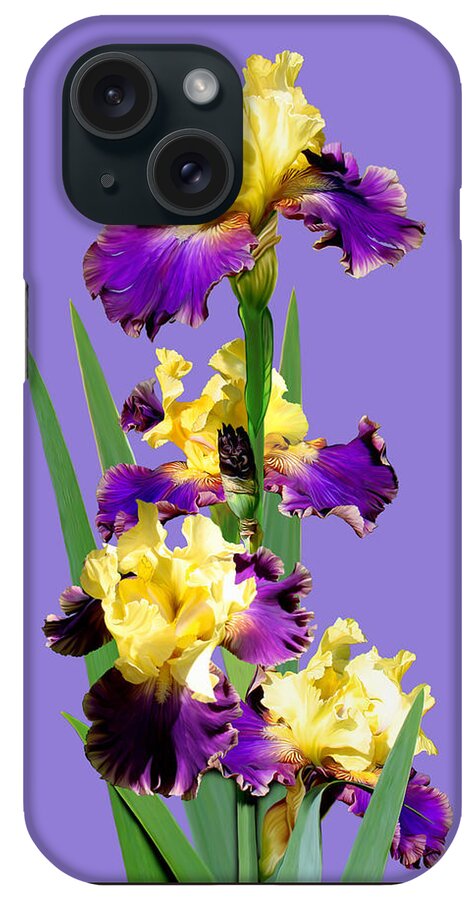 Jurassic Park Iris iPhone Case featuring the mixed media Jurassic Park Iris by Anthony Seeker