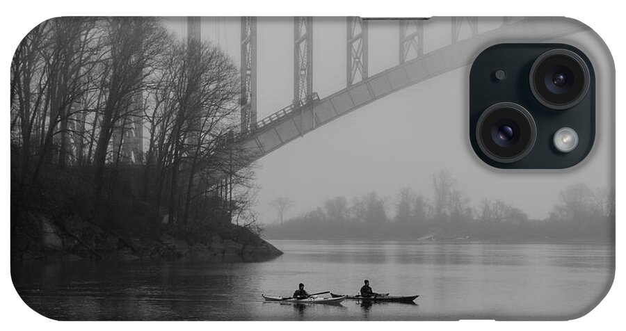 Kayak iPhone Case featuring the photograph Kayaks on Spuyten Duyvil by Cole Thompson