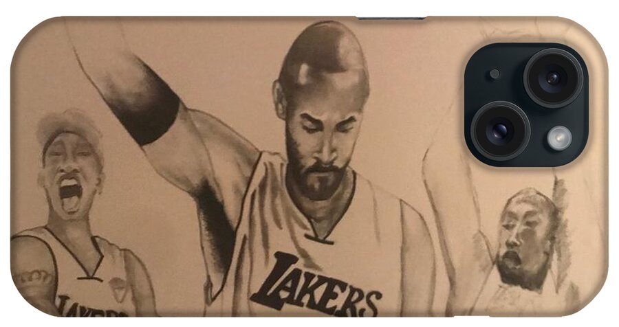  iPhone Case featuring the drawing KB by Angie ONeal