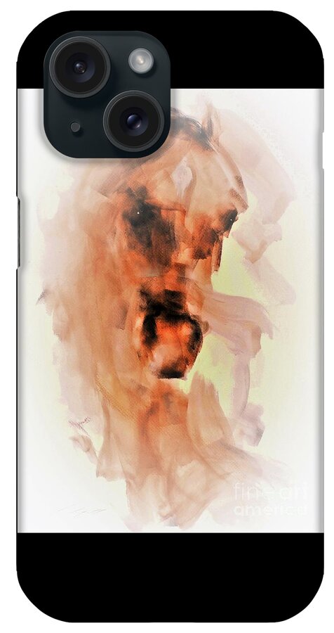 Equestrian Painting iPhone Case featuring the painting Khan by Janette Lockett