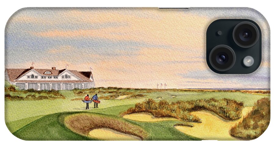 Kiawah Island iPhone Case featuring the painting Kiawah Island Ocean Golf Course by Bill Holkham