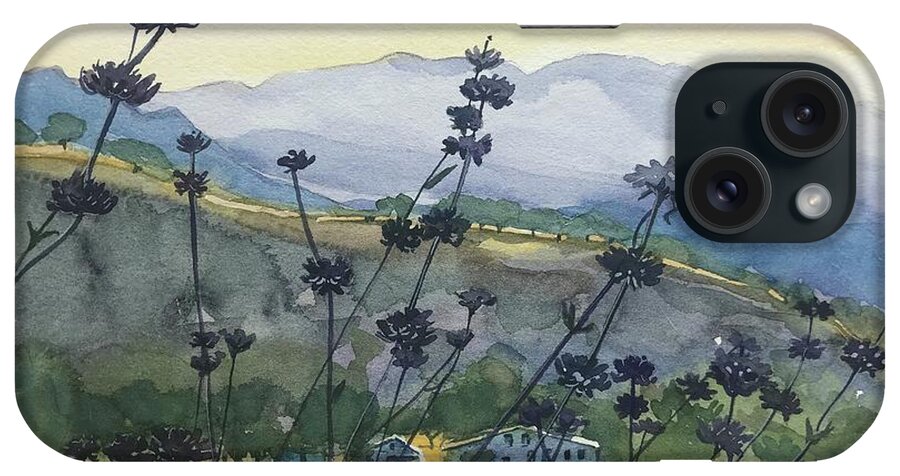 King Gillette Ranch iPhone Case featuring the painting King Gillette Ranch Morning by Luisa Millicent