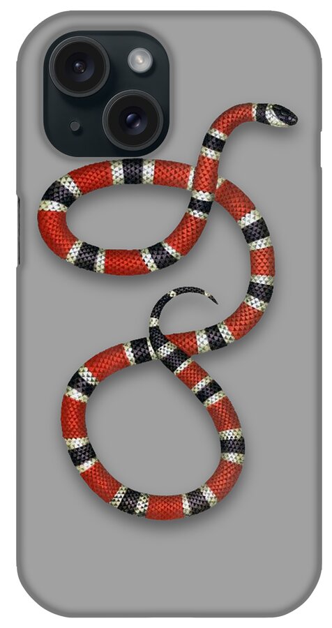T Shirt iPhone Case featuring the painting Kingsnakes Milksnakes Coral Snakes by Tony Rubino
