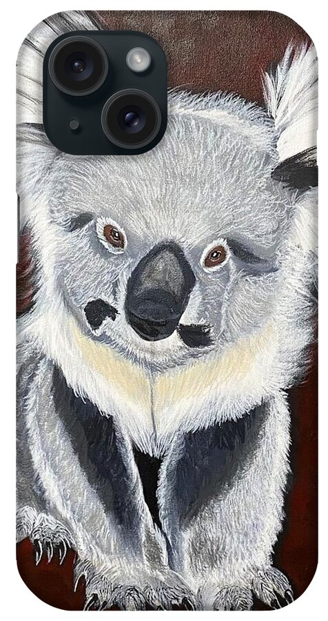  iPhone Case featuring the painting Koala Bear-Teddy K by Bill Manson
