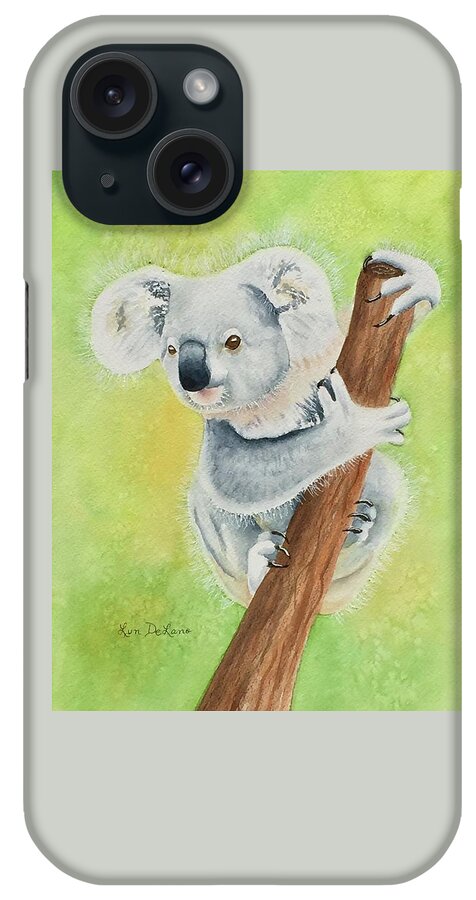 Koala iPhone Case featuring the painting Koala by Lyn DeLano