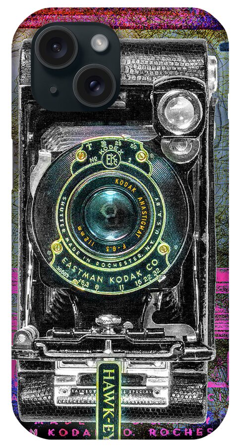 Kodak iPhone Case featuring the digital art Kodak No. 2 Rainbow Hawk-eye Special by Anthony Ellis