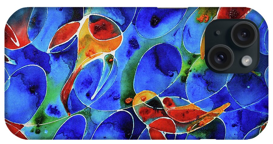 Koi iPhone Case featuring the painting Koi Pond 2 - Liquid Fish Love Art by Sharon Cummings
