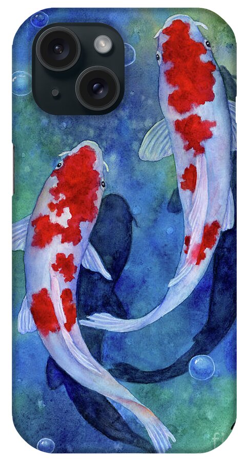 Koi iPhone Case featuring the painting Koi Pond 3 by Hailey E Herrera